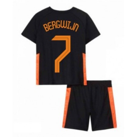 Tenue Pays-Bas Steven Bergwijn 7 Enfant Exterieur Euro 2020 Maillot de Foot